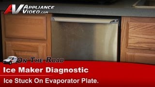 Maytag Ice Maker Repair  Ice Stuck On Evaporator Plate  Grid Assembly [upl. by Eelahc998]