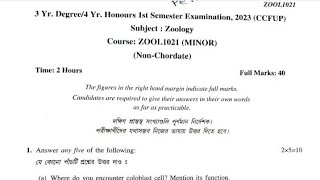 Zoology Minor 2024 Course ZOOL1021 NONCHORDATE The University of Burdwan [upl. by Cloris]