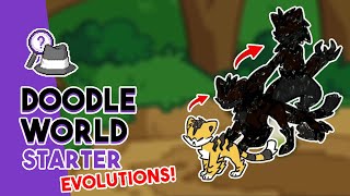 Doodle World Starter Evolutions Explained [upl. by Alleris]