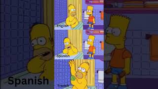 The Simpsons  Bart Hits Homer With A Chair in different languages thesimpsons [upl. by Ainelec827]