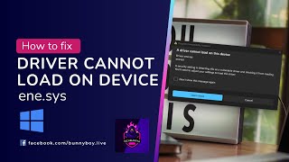 Fix A Driver Cannot Load On This Device On Windows 1011  enesys Driver 2024 [upl. by Aihsekram]