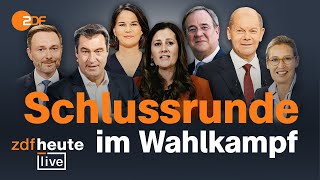 Schlussrunde Bundestagswahl 2021 I ZDFheute live [upl. by Derte]