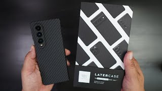 Samsung Galaxy Z Fold 4 Aramid Case Review  Latercase Cyber Edition [upl. by Oiratnom]