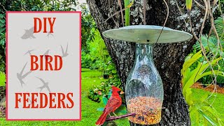 DIY Bird FeedersUpcycled Garden ProjectsEasy [upl. by Leynwad686]