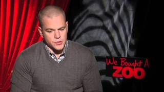 Matt Damon Scarlett Johansson Cameron Crowe interviews for WE BOUGHT A ZOO [upl. by Nylhtak]