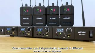 ACEMIC audio equipment 4 channels wireless inear monitor system [upl. by Cherilynn]