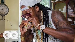 2 Chainz Eats a 295 Burger  Most Expensivest Sht  GQ [upl. by Desdee]