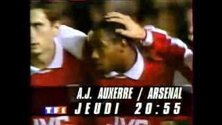 BA TF1 AJ Auxerre vs Arsenal 14 de finale Coupe des coupes dEurope C2 19941995 Football AJA [upl. by Odnumyar]