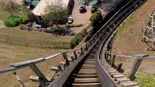 Cyclops POV Unique Wooden Coaster Mount Olympus Wisconsin [upl. by Shellie]