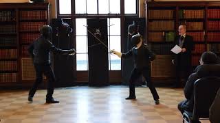 Maestros Kirby amp AcostaMartínez demo Spanish Saber Fencing Destreza at the 2020 Grand Assault [upl. by Aliahs257]