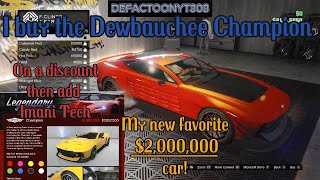 I buy the Champion on a discount then add Imani Tech to it My new favorite 2000000 car  GTAO [upl. by Zaccaria]