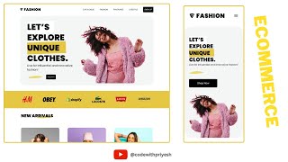 Build An Responsive Ecommerce Website Using Tailwind CSS [upl. by Aldis29]