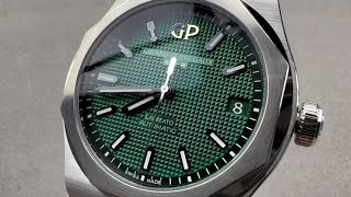 GirardPerregaux Laureato Automatic GREEN Dial 810101131531CM GirardPerregaux Watch Review [upl. by Bokaj]