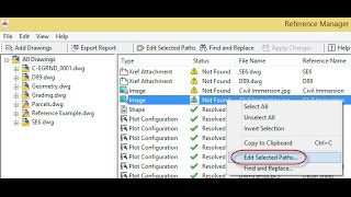 Using AutoCADs quotAdRefManEXEquot tool to resolve file reference issues [upl. by Libby9]