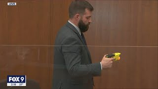 Kim Potter trial BCA agent demonstrates how to use Potters Taser gun  FOX 9 KMSP [upl. by Lavern128]