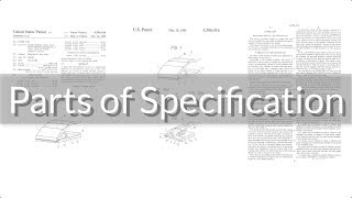 Parts of Specification [upl. by Fihsak59]