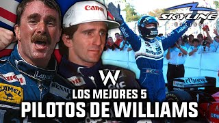 TOP 5  MEJORES PILOTOS DE LA HISTORIA DE WILLIAMS [upl. by Teodor]