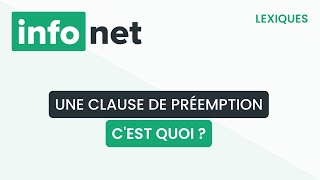 Une clause de préemption cest quoi  définition aide lexique tuto explication [upl. by Eralcyram]