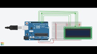 LCD DISPLAY ARDUINO TINKERCAD [upl. by Donaugh]