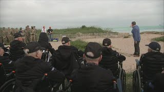 Thursday marks 80 years since DDay landings WWII veterans visit beaches of Normandy [upl. by Leumhs]