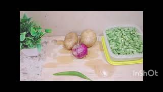 Beans potato fry  winter veggies Roti easy side dish Rice dal fry [upl. by Krystle]