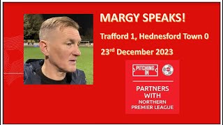 Trafford FC Boss Karl Marginson Interview after 10 win v Hednesford 231223 By Tom Spencer [upl. by Deyes194]