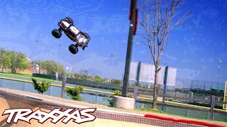 XMaxx Shreds the Skatepark  Traxxas [upl. by Yoong]