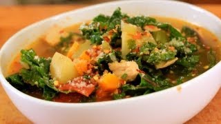 Leftover Turkey amp Kale Soup  Healthy Holiday Recipe [upl. by Eta860]