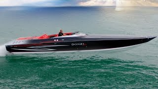 DONZI 43 ZR Power Boat  Ferrari Performance meets James Bond Style [upl. by Tidwell571]