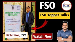 FSO Topper Talks with Mr Richi Sika  How to become a Food Safety Officer  FSO Exam Strategy [upl. by France346]