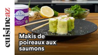 Makis de poireaux au saumon [upl. by Ardnalac]