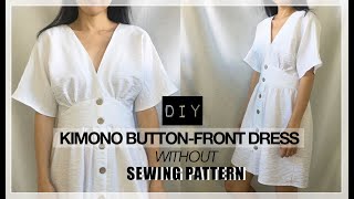 DIY Kimono Dress Without A Pattern [upl. by Hild]