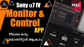 Use phone as a Camera Monitor  Monitoring amp Control app for Sony a7 iv  Malayalam malayalamtech [upl. by Montanez]