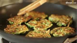 Crispy courgette fritters recipe  Allrecipescouk [upl. by Arthur640]