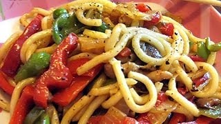 Receta de fideos con pollo y verduras en salsa agridulce [upl. by Areis]