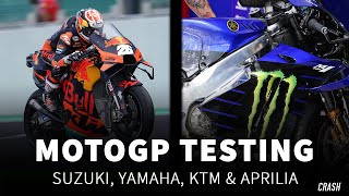 MotoGP 2021  KTM Aero amp YamahaSuzuki engine changes  MotoGP testing [upl. by Ylrrad]