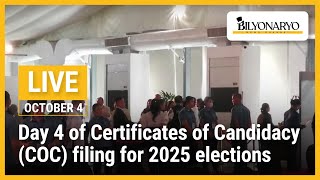 Day 4 of Certificates of Candidacy COC filing for 2025 elections [upl. by Rotman]