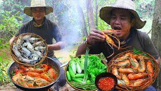 Cooking wild Seafood Lobsters eating Delicious food  Chinese cooking seafood vidoe [upl. by Ataynek]