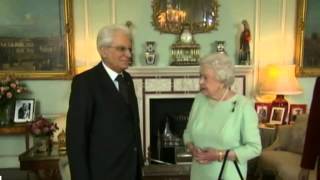 Incontro del Presidente Mattarella con SM la Regina Elisabetta II [upl. by Elitnahc]