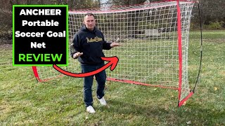 ANCHEER Portable Soccer Goal Net Review [upl. by Arok469]