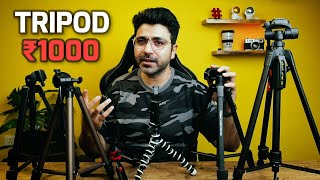 I Tested Top Tripods under ₹1000 from Amazon  GIVEAWAY [upl. by Sibie392]