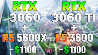 RTX 3060  Ryzen 5 5600X vs RTX 3060 Ti  Ryzen 5 3600  Test in 10 Games [upl. by Siari]