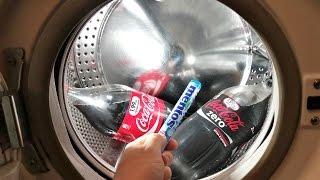 Experiment  Coca  Cola  Mentos in a Washing Machine [upl. by Thynne599]