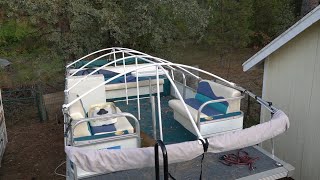 diy The Best Pontoon Boat Cover Support [upl. by Deadman976]