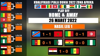 hasil play off kualifikasi piala dunia 2022 zona afrika 2022 [upl. by Celka]