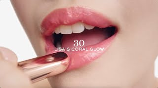 Lip Idôle Squalane12 Butterglow™ Shade 30 Lisa’s Coral Glow  By Lancôme [upl. by Itsirc914]