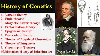 History of Genetics  Preformation  Epigenesis  Germplasm theory  Pangenes Mutation theory [upl. by Hpseoj264]