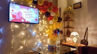 Happy 3rd wedding anniversary Room decorating ideas Room decoration Living room decorating ideas [upl. by Outlaw668]