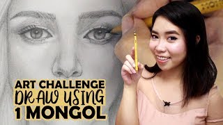 Art Challenge Draw a Portrait Using 1 Mongol Pencil  Philippines [upl. by Aerdnahc]