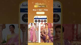 Biggest Saree Sale  Buy 1 Get 1 Free  sudathi saree festivalsaree [upl. by Ardnua]